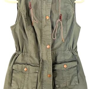 Fashionomics Olive Green Jacket with Gold Accents ,L53